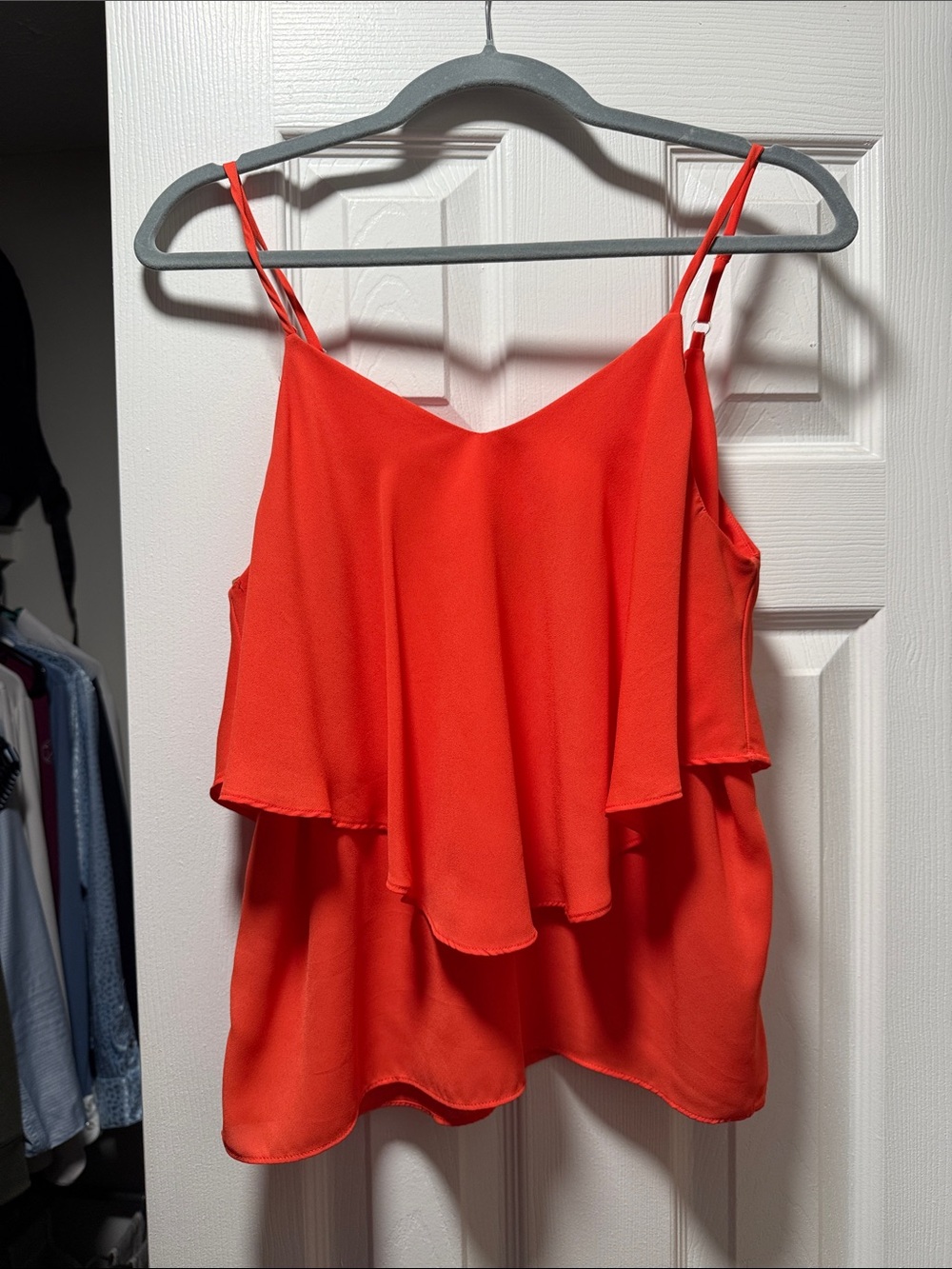 I.N. San Francisco Double-Layer Spaghetti Strap Camisole - Red